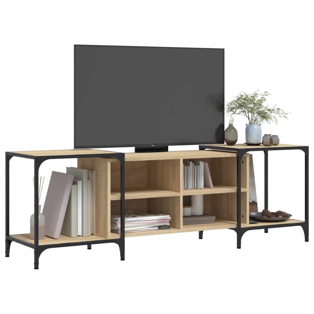 Tv-meubel 153x37x50 cm bewerkt hout sonoma eikenkleurig is nu te koop bij PeponiXL, paradijselijk wonen!