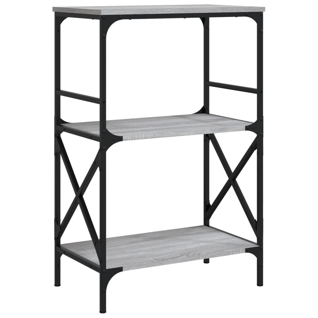 Boekenkast 4-laags 59x35x90,5 cm bewerkt hout grijs sonoma is nu te koop bij PeponiXL, paradijselijk wonen!