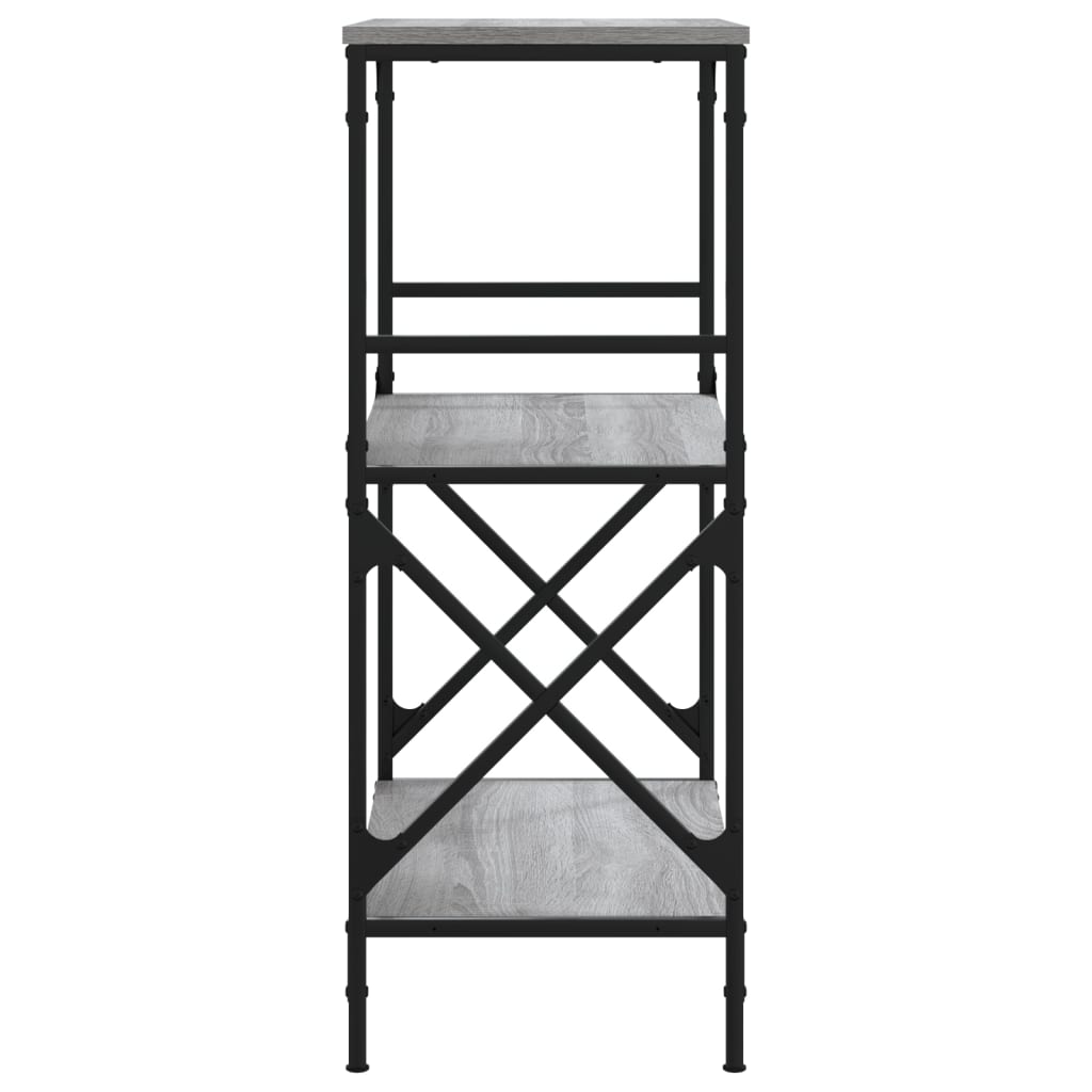 Boekenkast 4-laags 59x35x90,5 cm bewerkt hout grijs sonoma is nu te koop bij PeponiXL, paradijselijk wonen!