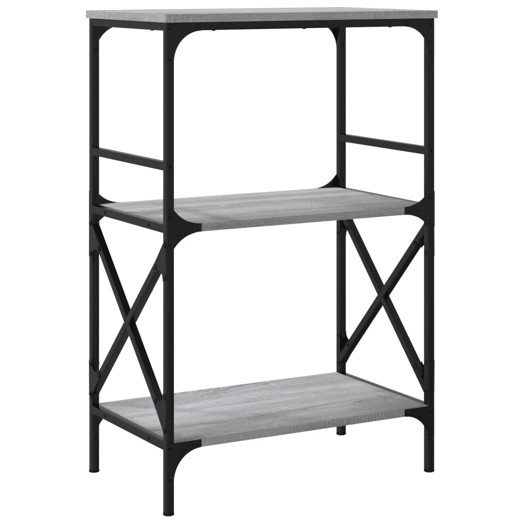 Boekenkast 4-laags 59x35x90,5 cm bewerkt hout grijs sonoma is nu te koop bij PeponiXL, paradijselijk wonen!