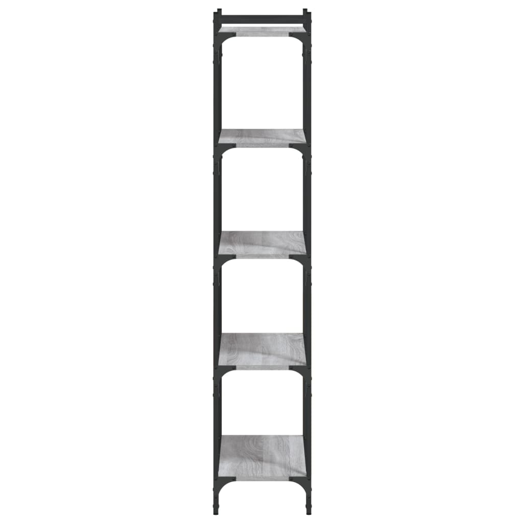 Boekenkast 5-laags 60x30x154 cm bewerkt hout grijs sonoma is nu te koop bij PeponiXL, paradijselijk wonen!