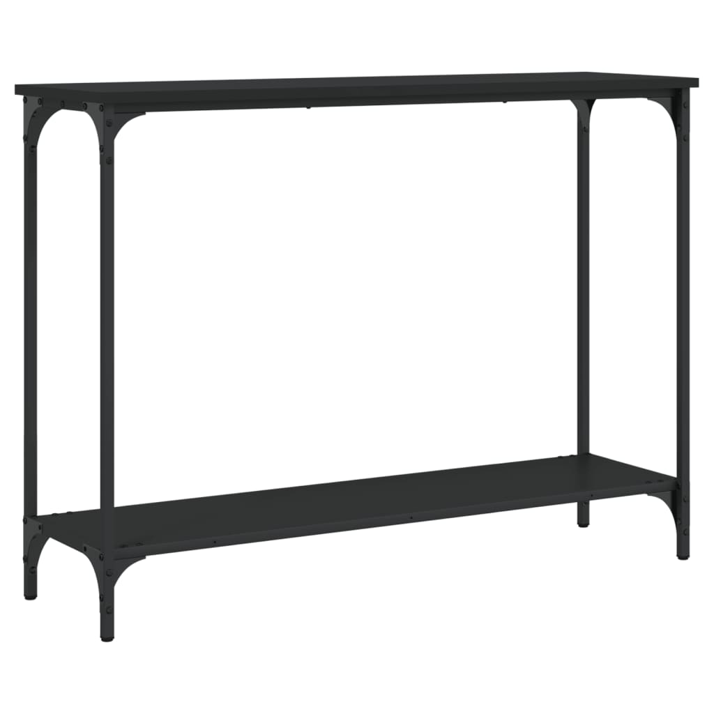 Wandtafel 101x30,5x75 cm bewerkt hout zwart is nu te koop bij PeponiXL, paradijselijk wonen!