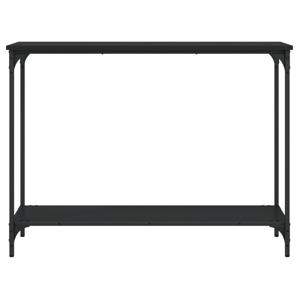 Wandtafel 101x30,5x75 cm bewerkt hout zwart is nu te koop bij PeponiXL, paradijselijk wonen!