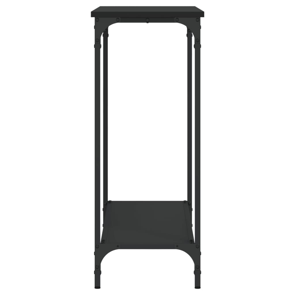 Wandtafel 101x30,5x75 cm bewerkt hout zwart is nu te koop bij PeponiXL, paradijselijk wonen!