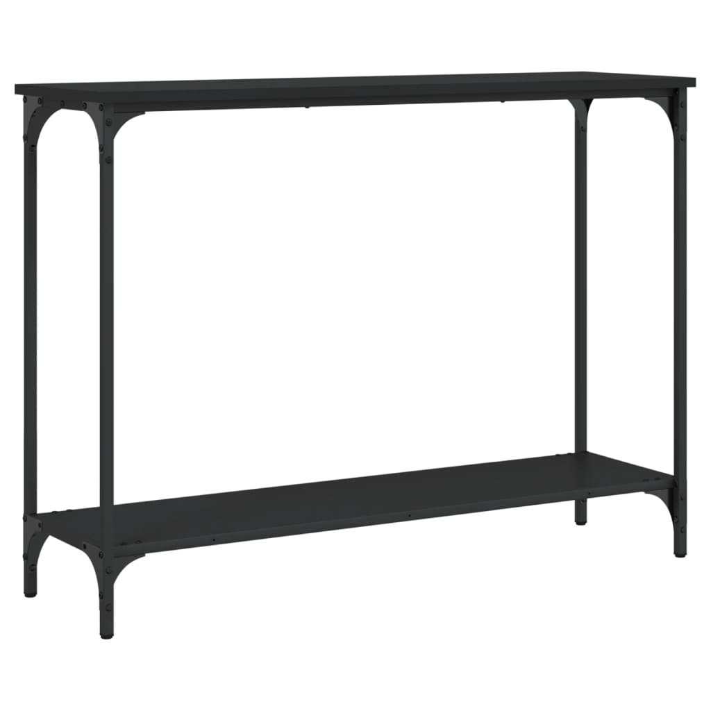 Wandtafel 101x30,5x75 cm bewerkt hout zwart is nu te koop bij PeponiXL, paradijselijk wonen!