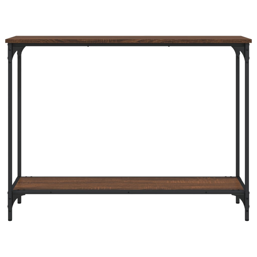 Wandtafel 101x30,5x75 cm bewerkt hout bruin eikenkleur is nu te koop bij PeponiXL, paradijselijk wonen!