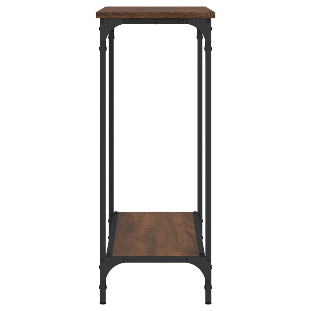 Wandtafel 101x30,5x75 cm bewerkt hout bruin eikenkleur is nu te koop bij PeponiXL, paradijselijk wonen!