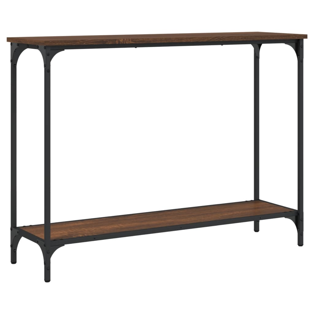 Wandtafel 101x30,5x75 cm bewerkt hout bruin eikenkleur is nu te koop bij PeponiXL, paradijselijk wonen!