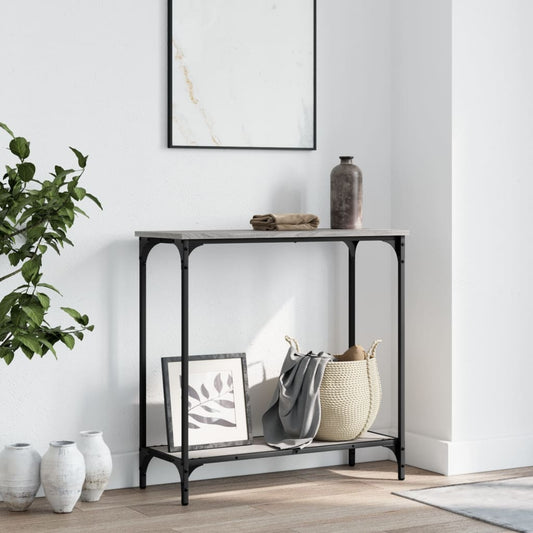 Wandtafel 75x30,5x75 cm bewerkt hout grijs sonoma is nu te koop bij PeponiXL, paradijselijk wonen!