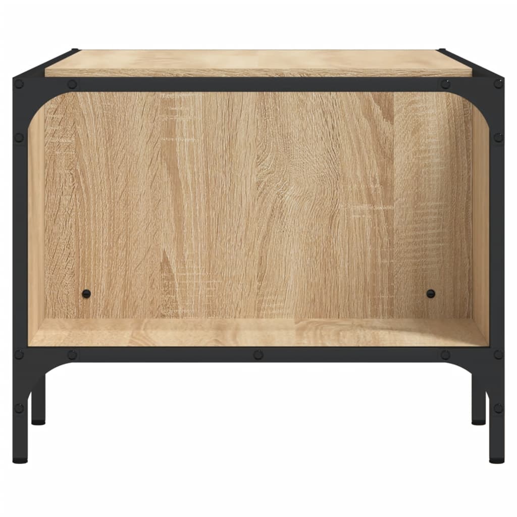 Salontafel met rek 100x51x40 cm bewerkt hout sonoma eikenkleur is nu te koop bij PeponiXL, paradijselijk wonen!