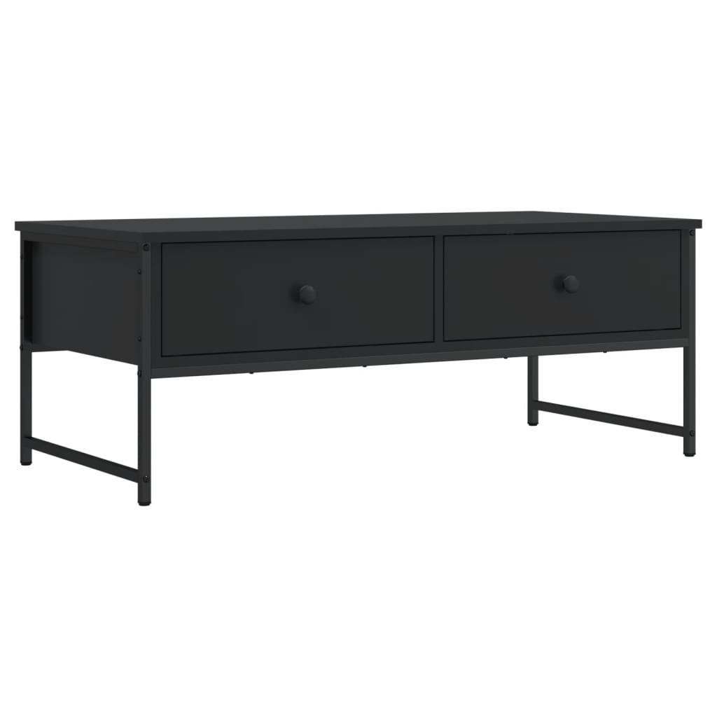 Salontafel 101x49x39,5 cm bewerkt hout zwart is nu te koop bij PeponiXL, paradijselijk wonen!