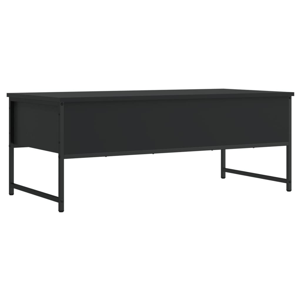 Salontafel 101x49x39,5 cm bewerkt hout zwart is nu te koop bij PeponiXL, paradijselijk wonen!