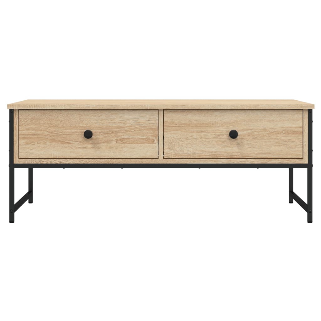 Salontafel 101x49x39,5 cm bewerkt hout sonoma eikenkleurig is nu te koop bij PeponiXL, paradijselijk wonen!