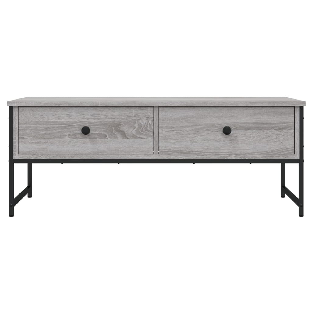 Salontafel 101x49x39,5 cm bewerkt hout grijs sonoma eikenkleur is nu te koop bij PeponiXL, paradijselijk wonen!