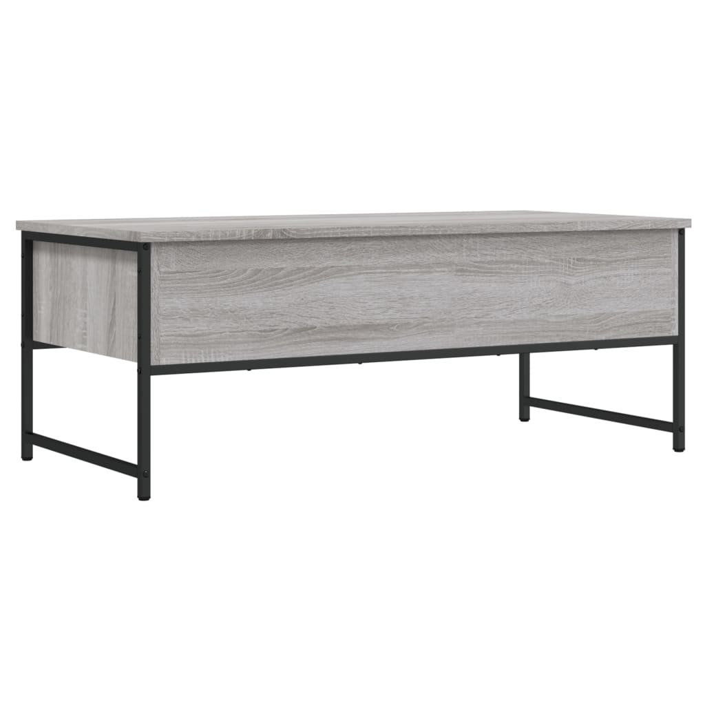 Salontafel 101x49x39,5 cm bewerkt hout grijs sonoma eikenkleur is nu te koop bij PeponiXL, paradijselijk wonen!