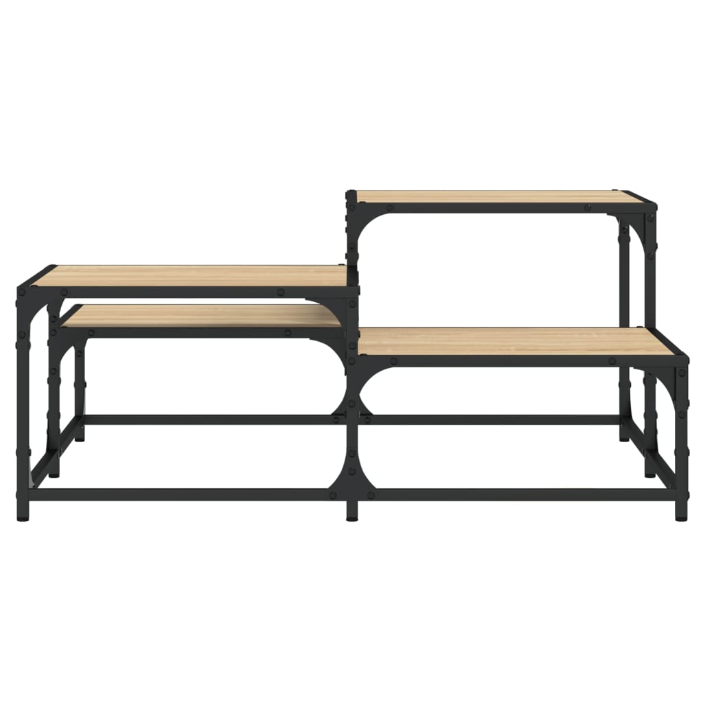 Salontafel 87,5x87,5x40 cm bewerkt hout sonoma eikenkleurig is nu te koop bij PeponiXL, paradijselijk wonen!