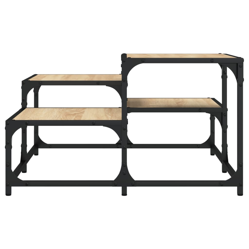 Salontafel 68x68x40 cm bewerkt hout sonoma eikenkleurig is nu te koop bij PeponiXL, paradijselijk wonen!