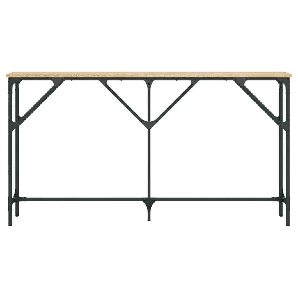 Wandtafel 140x23x75 cm bewerkt hout sonoma eikenkleurig is nu te koop bij PeponiXL, paradijselijk wonen!
