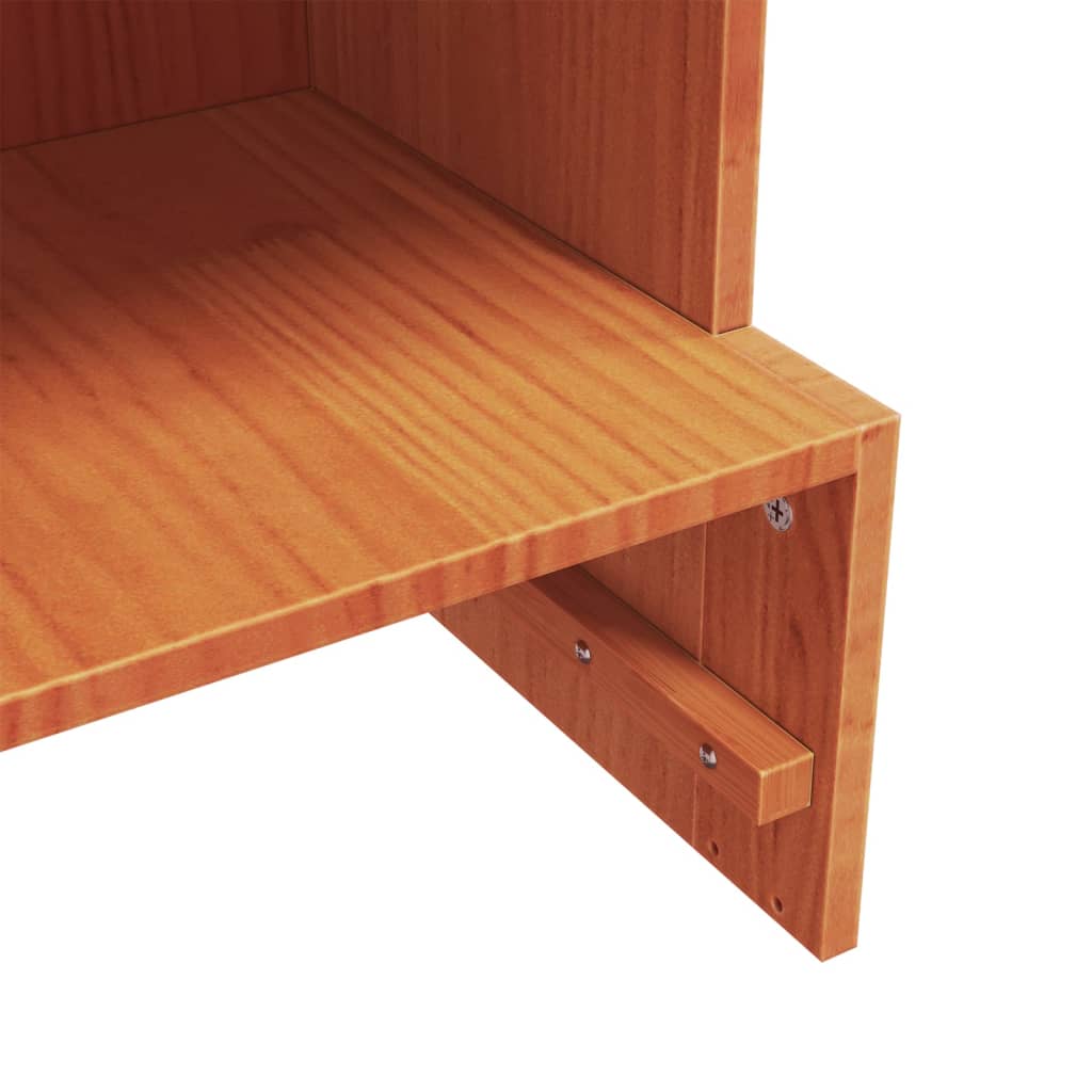 Schoenenkast 52x30x104 cm massief grenenhout wasbruin is nu te koop bij PeponiXL, paradijselijk wonen!
