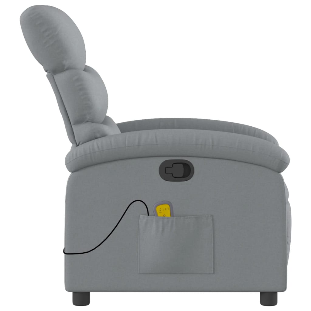 Massagestoel verstelbaar stof lichtgrijs is nu te koop bij PeponiXL, paradijselijk wonen!