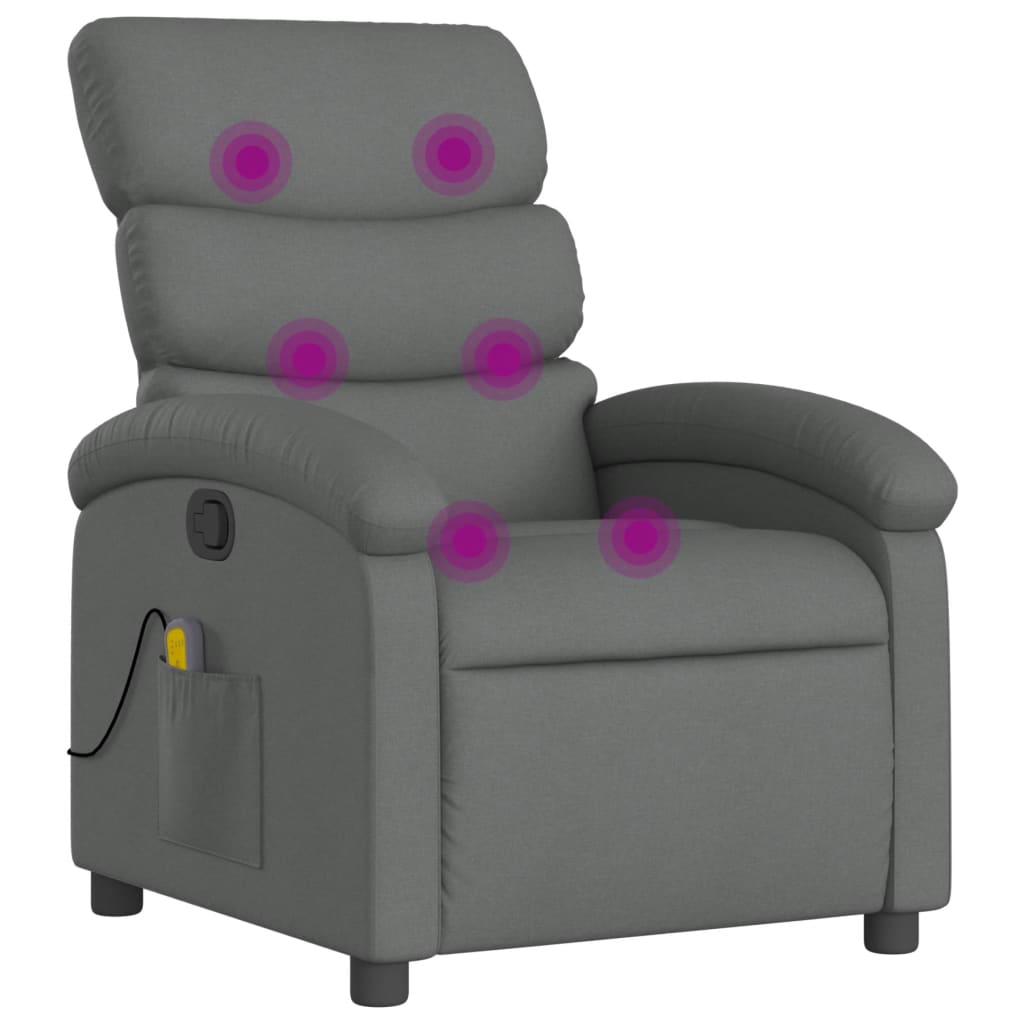 Massagestoel verstelbaar stof donkergrijs is nu te koop bij PeponiXL, paradijselijk wonen!