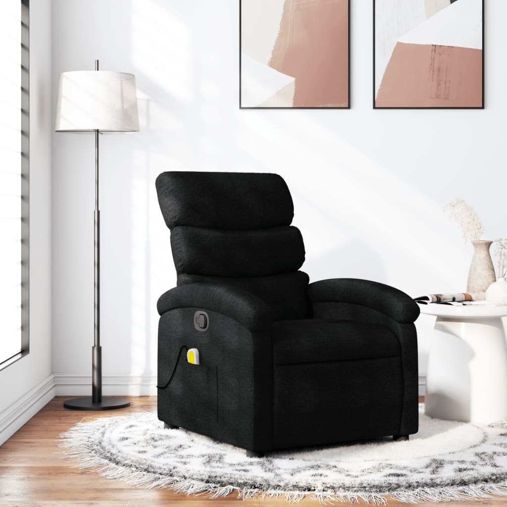 Massagestoel verstelbaar stof zwart is nu te koop bij PeponiXL, paradijselijk wonen!