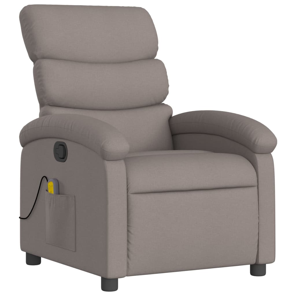 Massagestoel verstelbaar stof taupe is nu te koop bij PeponiXL, paradijselijk wonen!