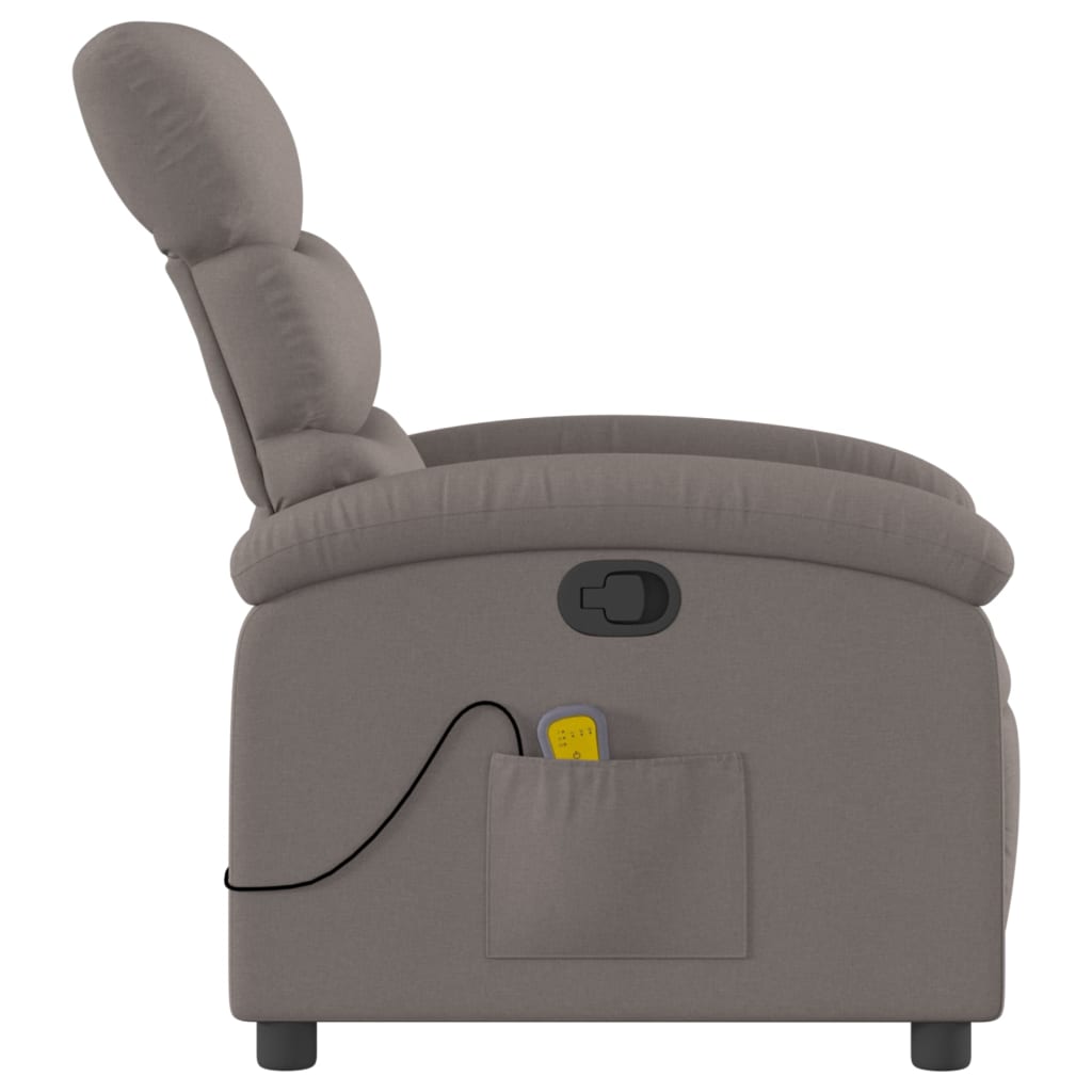 Massagestoel verstelbaar stof taupe is nu te koop bij PeponiXL, paradijselijk wonen!