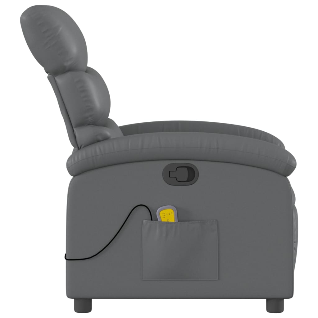 Massagestoel verstelbaar kunstleer grijs is nu te koop bij PeponiXL, paradijselijk wonen!