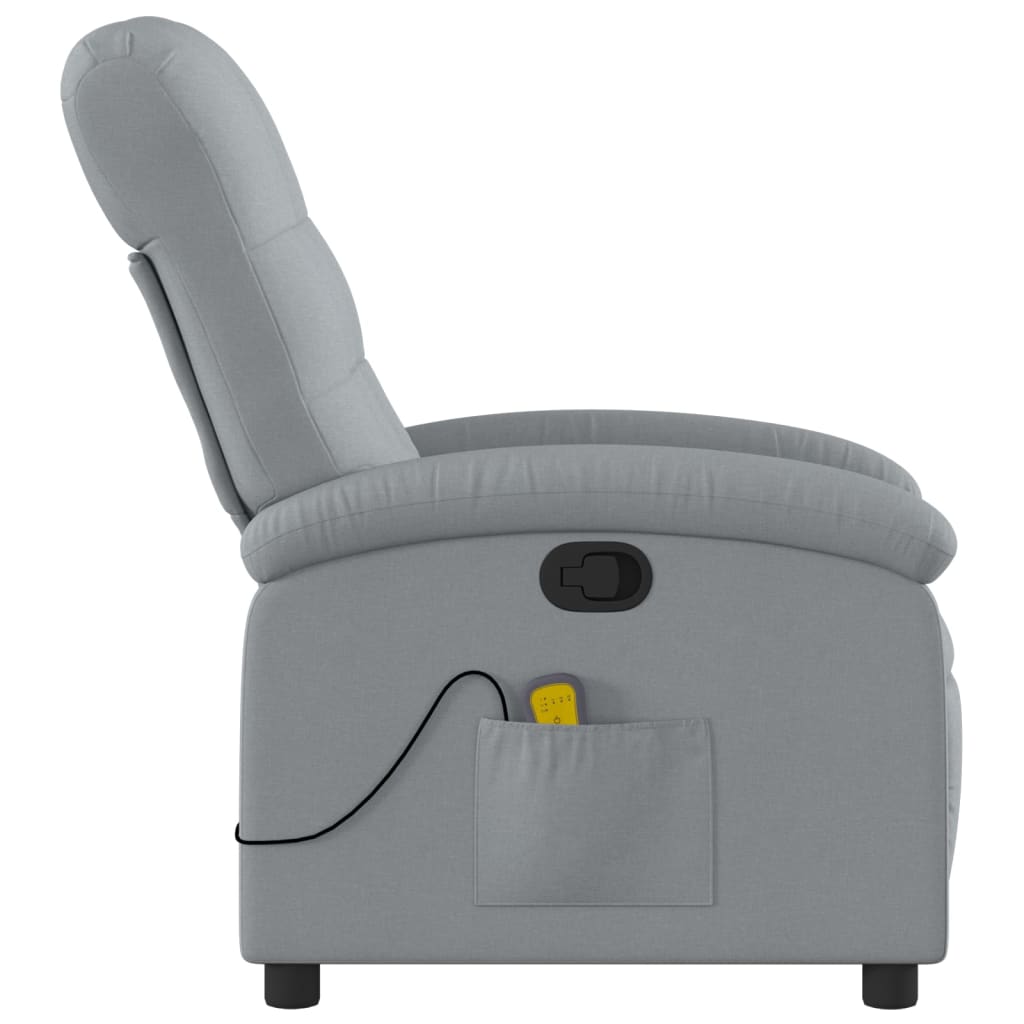 Massagestoel verstelbaar stof lichtgrijs is nu te koop bij PeponiXL, paradijselijk wonen!