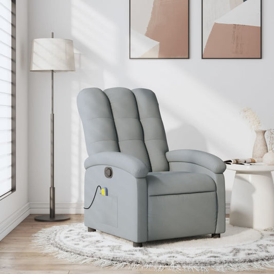 Massagestoel verstelbaar stof lichtgrijs is nu te koop bij PeponiXL, paradijselijk wonen!