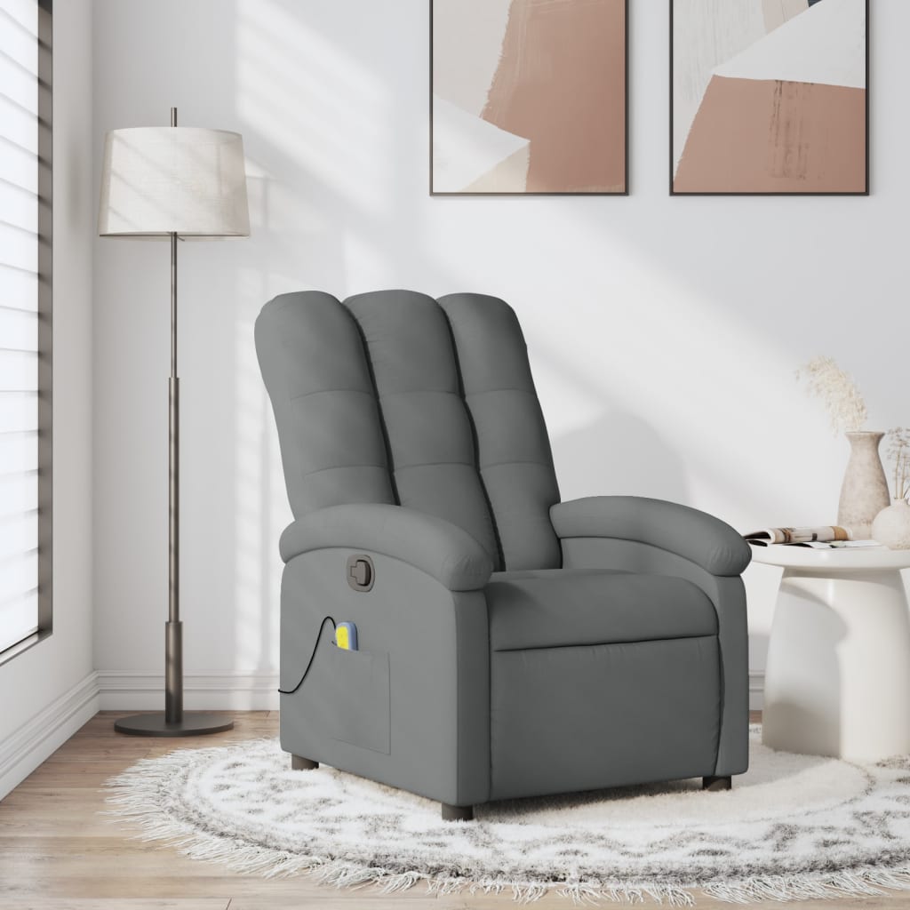 Massagestoel verstelbaar stof donkergrijs is nu te koop bij PeponiXL, paradijselijk wonen!