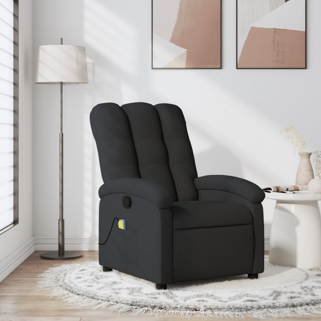 Massagestoel verstelbaar stof zwart is nu te koop bij PeponiXL, paradijselijk wonen!
