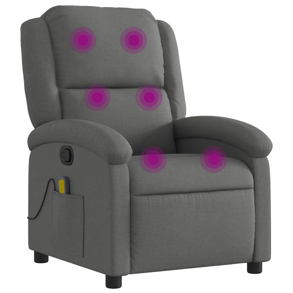 Massagestoel verstelbaar stof donkergrijs is nu te koop bij PeponiXL, paradijselijk wonen!
