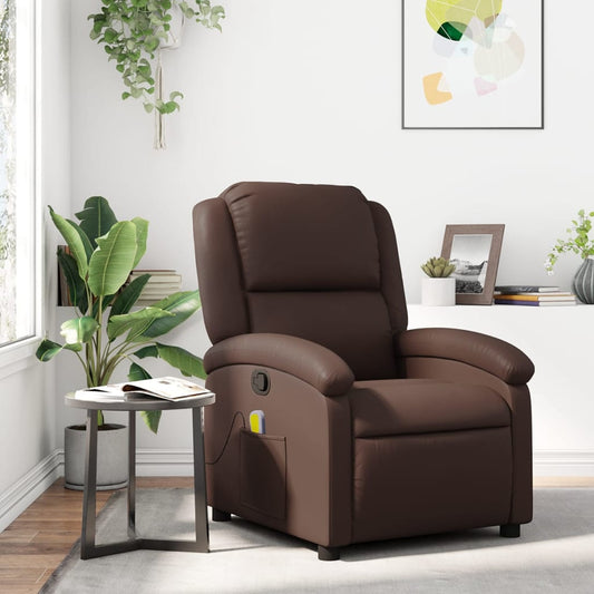 Massagestoel verstelbaar kunstleer bruin is nu te koop bij PeponiXL, paradijselijk wonen!