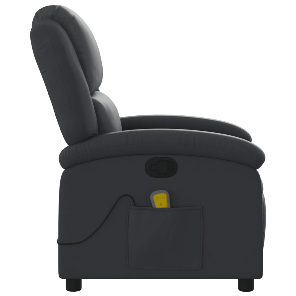 Massagestoel echt leer zwart is nu te koop bij PeponiXL, paradijselijk wonen!