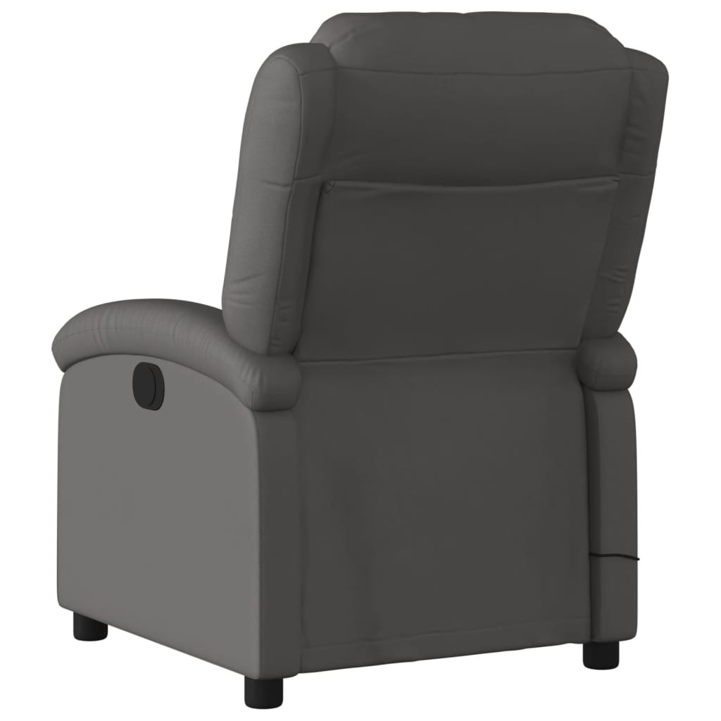 Massagestoel echt leer grijs is nu te koop bij PeponiXL, paradijselijk wonen!