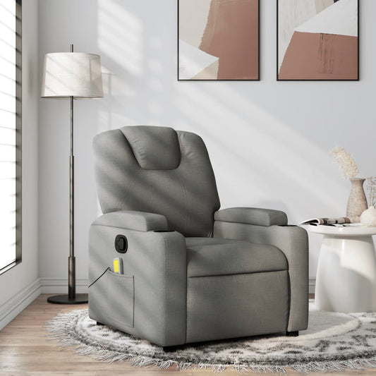 Massagestoel verstelbaar stof donkergrijs is nu te koop bij PeponiXL, paradijselijk wonen!