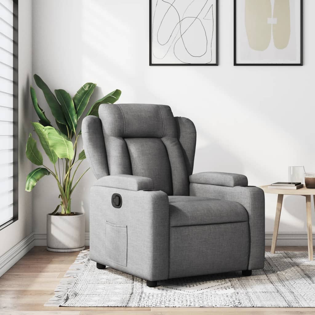 Relaxfauteuil Donkergrijze Stof is nu te koop bij PeponiXL, paradijselijk wonen!