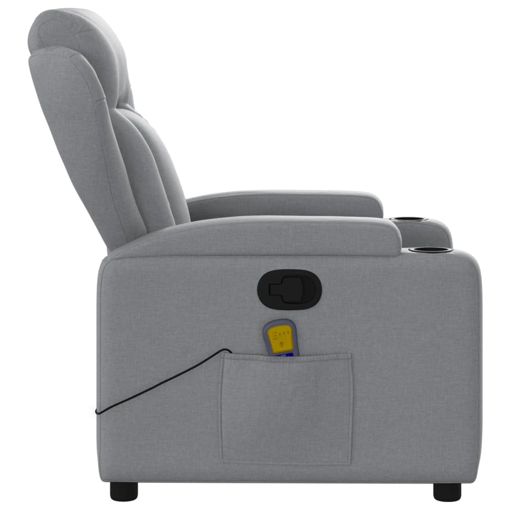 Massagestoel verstelbaar stof lichtgrijs is nu te koop bij PeponiXL, paradijselijk wonen!