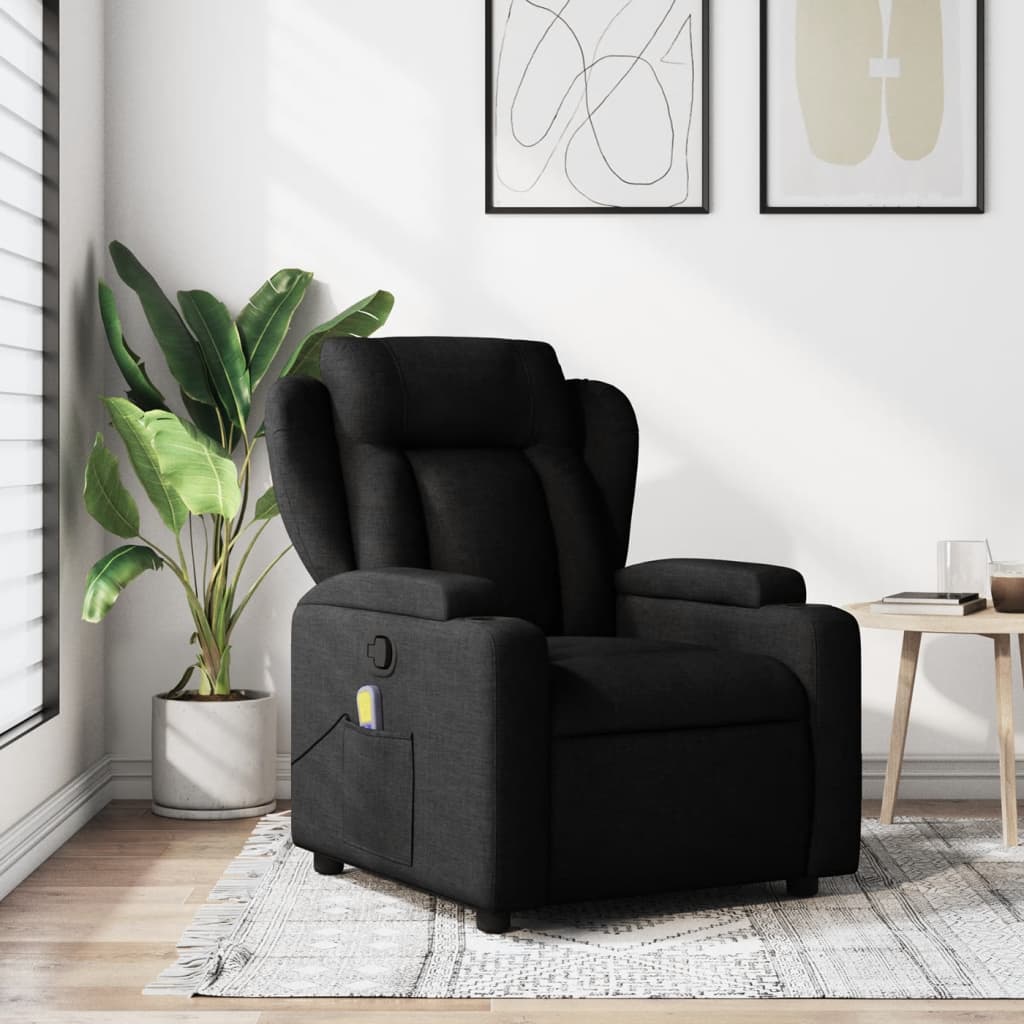 Massagestoel verstelbaar stof zwart is nu te koop bij PeponiXL, paradijselijk wonen!