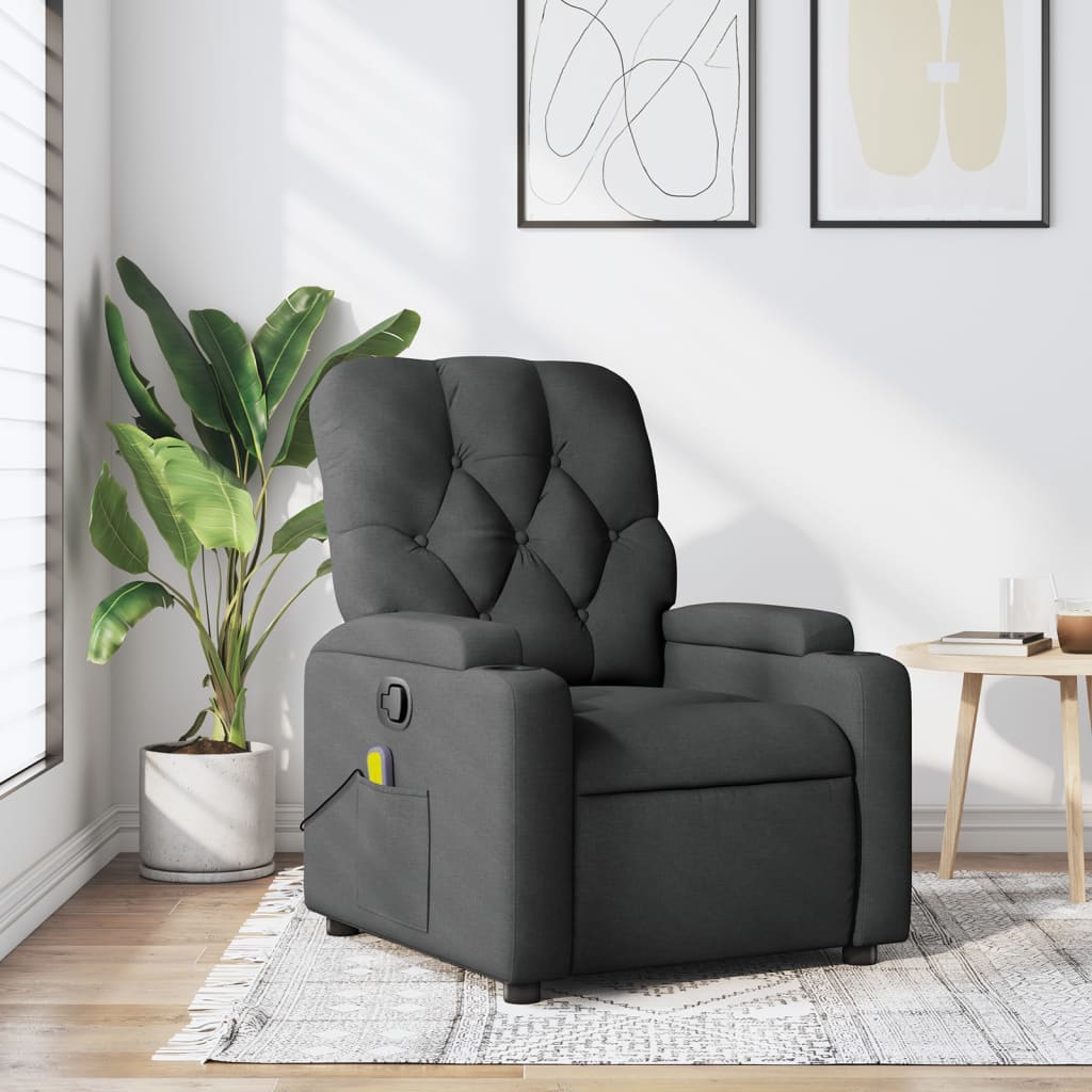 Massagestoel verstelbaar stof donkergrijs is nu te koop bij PeponiXL, paradijselijk wonen!