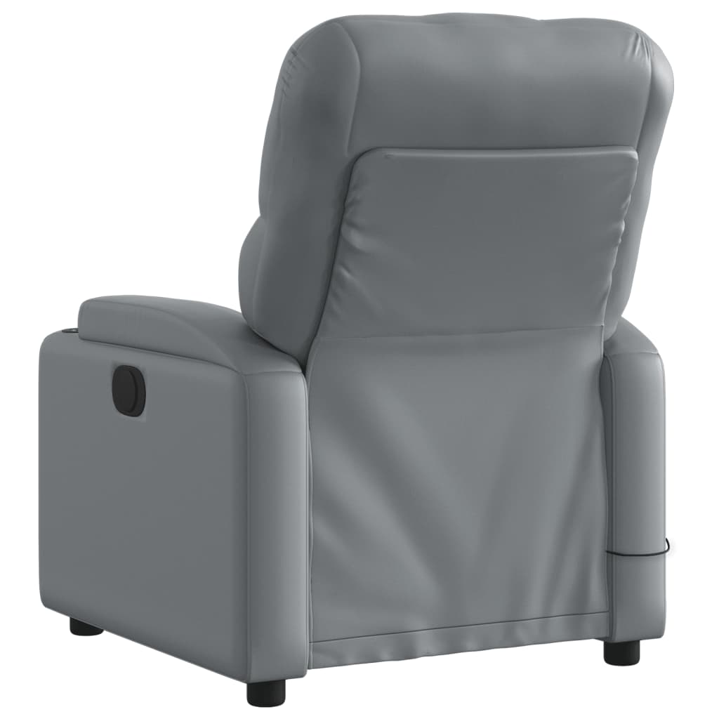 Massagestoel verstelbaar kunstleer grijs is nu te koop bij PeponiXL, paradijselijk wonen!