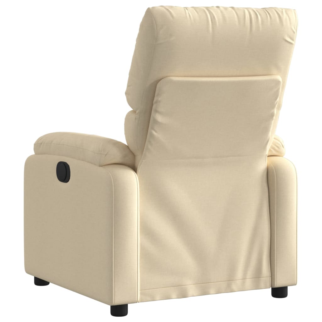 Fauteuil verstelbaar stof crèmekleurig is nu te koop bij PeponiXL, paradijselijk wonen!