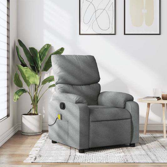 Massagestoel verstelbaar stof lichtgrijs is nu te koop bij PeponiXL, paradijselijk wonen!