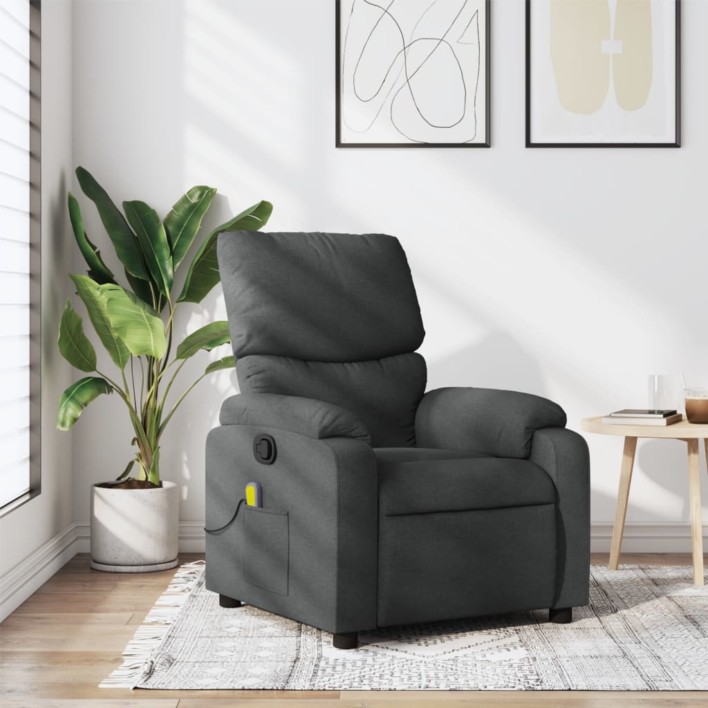 Massagestoel verstelbaar stof donkergrijs is nu te koop bij PeponiXL, paradijselijk wonen!
