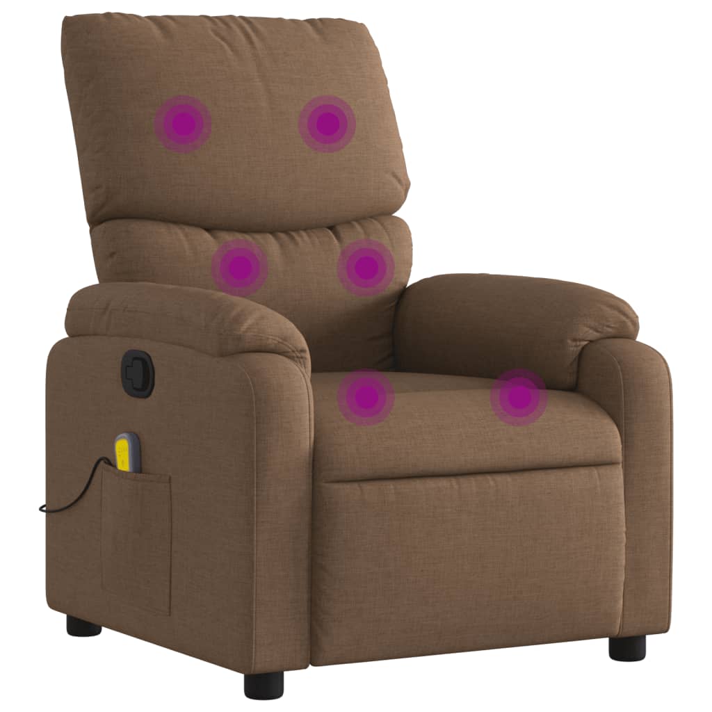 Massagestoel verstelbaar stof bruin is nu te koop bij PeponiXL, paradijselijk wonen!