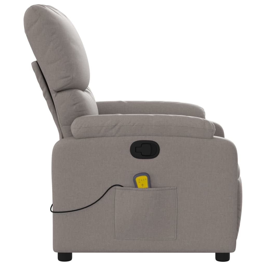Massagestoel verstelbaar stof taupe is nu te koop bij PeponiXL, paradijselijk wonen!