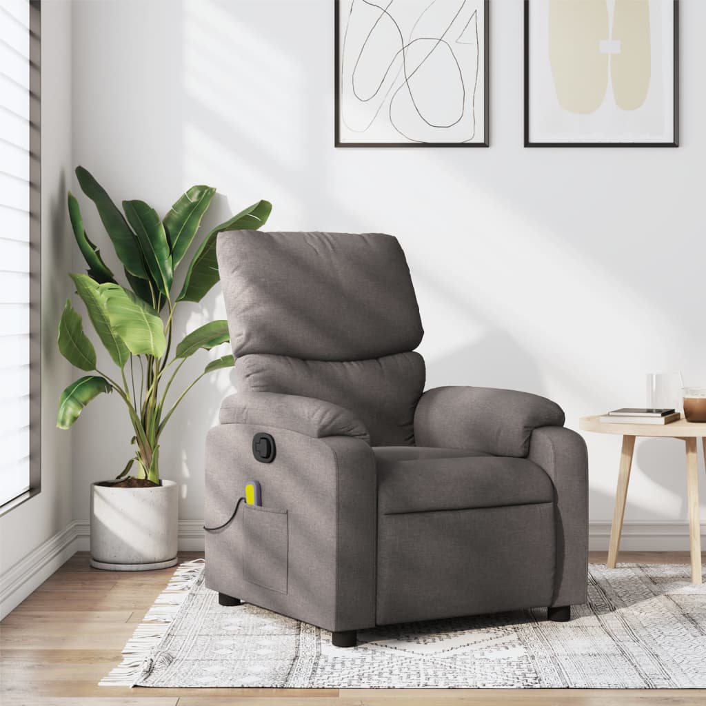 Massagestoel verstelbaar stof taupe is nu te koop bij PeponiXL, paradijselijk wonen!