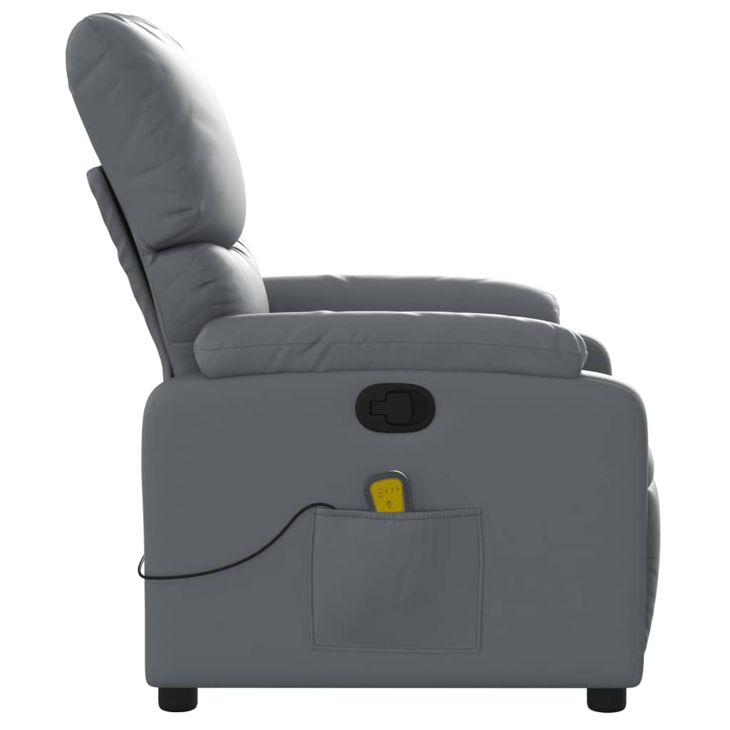 Massagestoel verstelbaar kunstleer grijs is nu te koop bij PeponiXL, paradijselijk wonen!